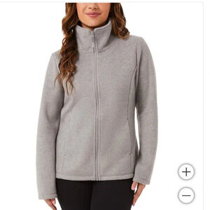 32 Degrees Ladies' Brushed Faux Wool Jacket‎ coat Women’s plus size 2X gray NWT